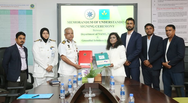 MOU Signed Between NAME Department and GreenHul Solutions Ltd for Green Shipyard Initiatives